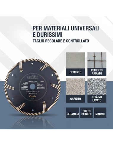 Disco Diamantato Turbo Universale Per Tagli Su Cemento E Granito