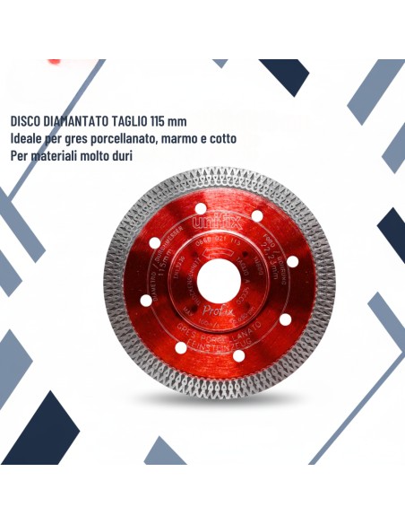 Disco Diamantato Per Gres E Clinker 115 Mm Di Alta Qualità