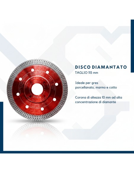 Disco Diamantato Per Gres E Clinker 115 Mm Di Alta Qualità