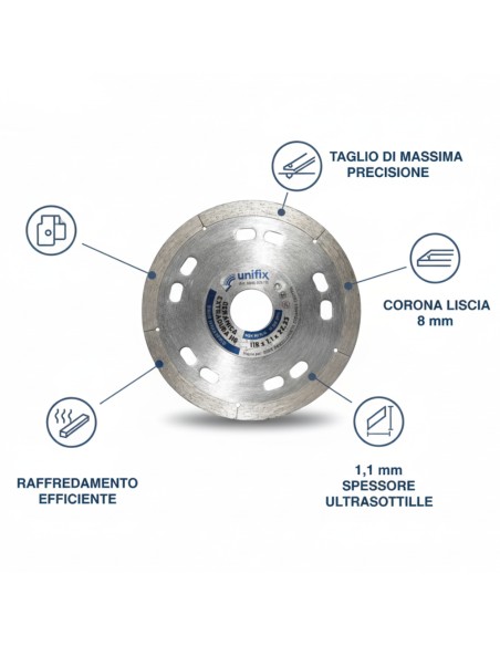 Diamant Ceramica Extradura Per Piastrelle Ceramiche E Materiali Speciali Ø 115 mm Spessore 1,1 cm