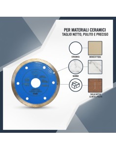 Disco Diamantato Ceramica Per Taglio Preciso Di Piastrelle Ø 115 x 1.6 mm 2