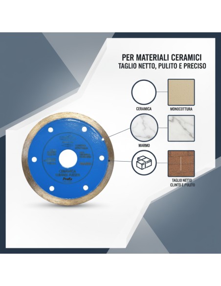 Disco Diamantato Ceramica Per Taglio Preciso Di Piastrelle Ø 115 x 1.6 mm
