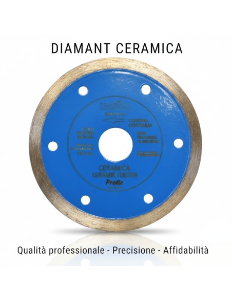 Disco Diamantato Ceramica Per Taglio Preciso Di Piastrelle Ø 115 x 1.6 mm