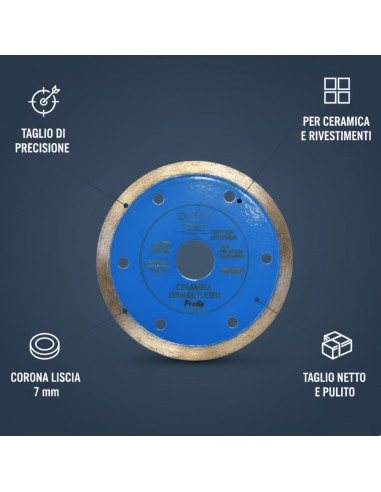 Disco Diamantato Ceramica Per Taglio Preciso Di Piastrelle Ø 115 x 1.6 mm