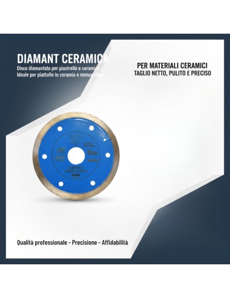 Disco Diamantato Ceramica Per Taglio Preciso Di Piastrelle Ø 115 x 1.6 mm