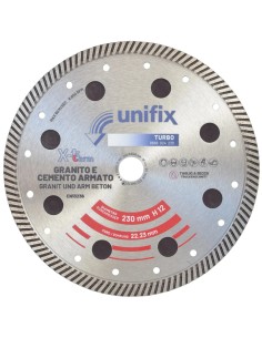 Disco Diamantato Turbo X-Term Per Taglio Di Cemento E Granito Ø 230 h 12 x 2,5 mm