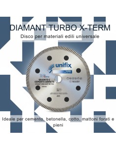 Disco Diamantato Turbo X-Term Per Taglio Di Cemento E Granito Ø 230 h 12 x 2,5 mm 2