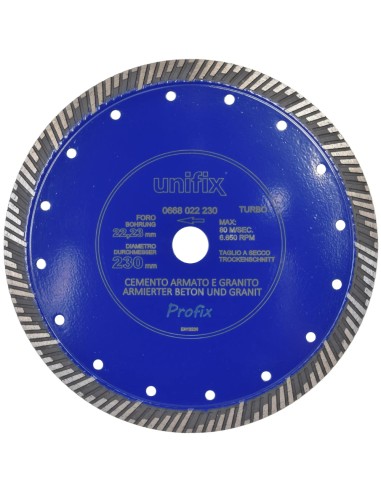 Disco Diamantato Turbo Per Taglio Granito E Cemento Armato Ø 230 x 2,6 mm