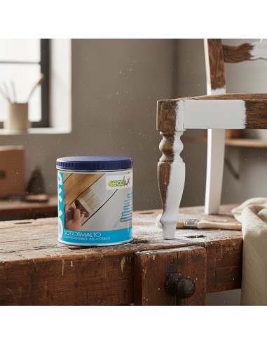 Ecolux Sottosmalto Acrilico Bianco Fondo Riempitivo Legno