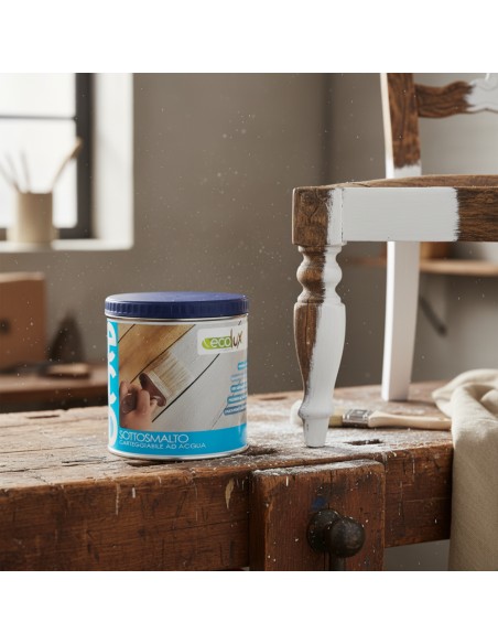 Ecolux Sottosmalto Acrilico Bianco Fondo Riempitivo Legno