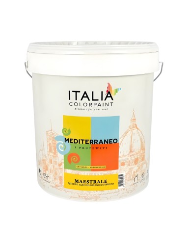Idropittura Maestrale Bianca Al Quarzo Acrilsilossanico Fibrato Antialga