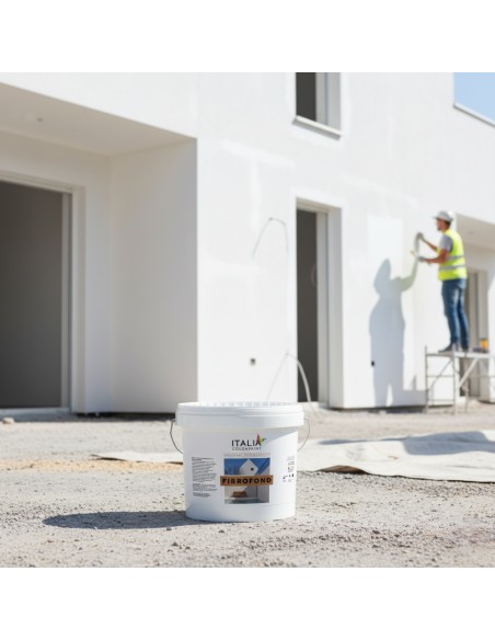 Fibrofond M Fondo Di Collegamento Bianco Fibrato Ruvido 0,1 Per Esterni