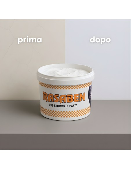 Stucco Pronto Bianco In Pasta Per Rifinitura Muri, Riempitivo, Finissimo 