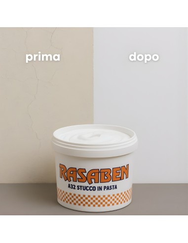 Stucco Pronto Bianco In Pasta Per Rifinitura Muri, Riempitivo, Finissimo 