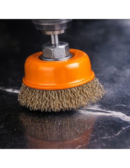 Spazzola A Tazza Con Filo Ondulato Per Elettroutensili Professionali