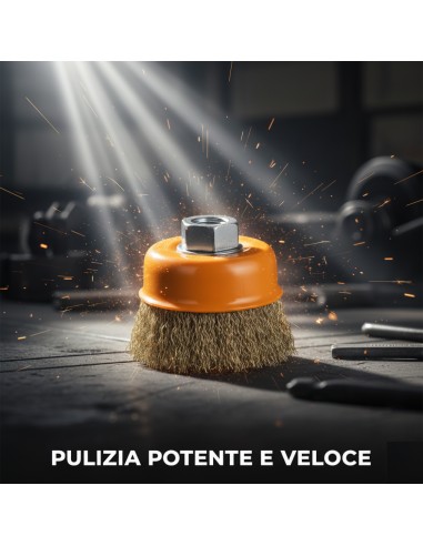 Spazzola A Tazza Con Filo Ondulato Per Elettroutensili Professionali