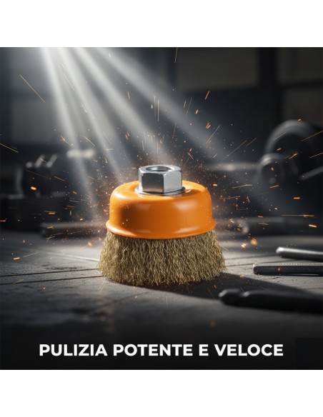 Spazzola A Tazza Con Filo Ondulato Per Elettroutensili Professionali