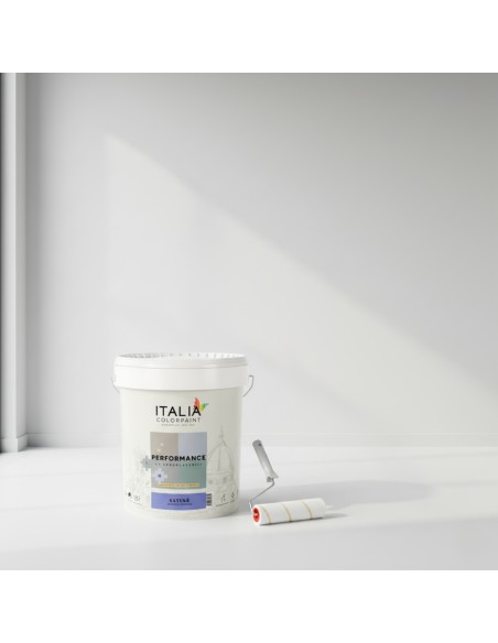 Satinè Idropittura Bianca Superlavabile Acrilica Igienizzante Con Ioni D'Argento