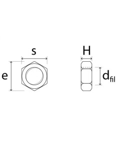 Dado Esagonale M12 x 1,75 mm ZN5588 Confezione 15 Pezzi 2