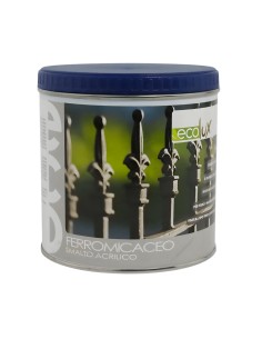 Ecolux Smalto Ferromicaceo Grigio Medio 8011 Antichizzante Acrilico