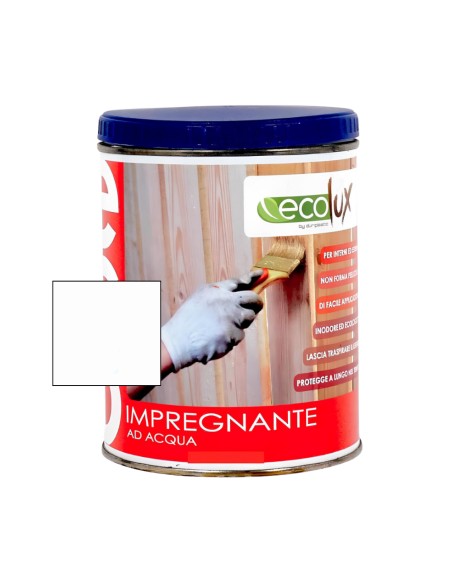 Impregnante Bianco Fondo Protettivo Acrilico Pigmentato Per Legno Ecolux