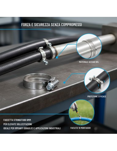 Fascette Stringitubo A Vite Per Applicazioni Meccaniche 16X27 Mm