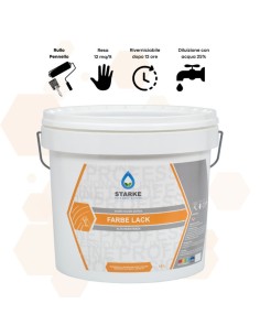 Farbe Lack Smalto Murale Acrilico Bianco Satinato Ad Alta Resistenza Per Interni 2