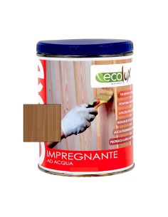 Impregnante Noce Chiaro Fondo Protettivo Acrilico Pigmentato Per Legno Ecolux 2