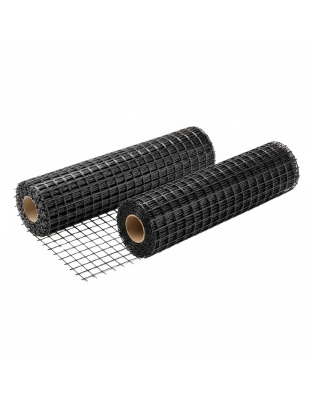 Rete In Fibra Di Vetro 40X40 Mm Rinforzo Massetti E Intonaci 2 Rotoli 1x50 m