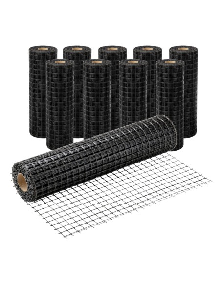 Rete In Fibra Di Vetro 40X40 Mm Rinforzo Massetti E Intonaci 10 Rotoli 1x50 m