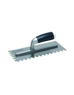 Frattone Rettangolare 28x12 cm Dentato Sinistro 10x10 mm Con Manico In Plastica