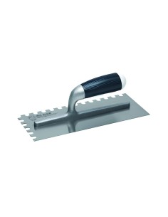 Frattone Rettangolare 28x12 cm Dentato Destro 10x10 mm Con Manico In Plastica
