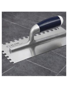 Frattone Rettangolare 28x12 cm Dentato Destro 10x10 mm Con Manico In Plastica 2