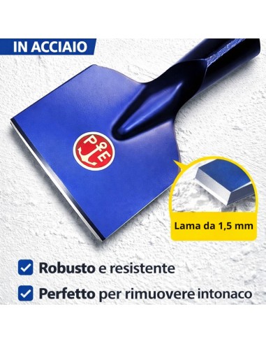 Raschietto Da Muro 10 cm  Lama 1,5 mm Con Predisposizione Per Asta 