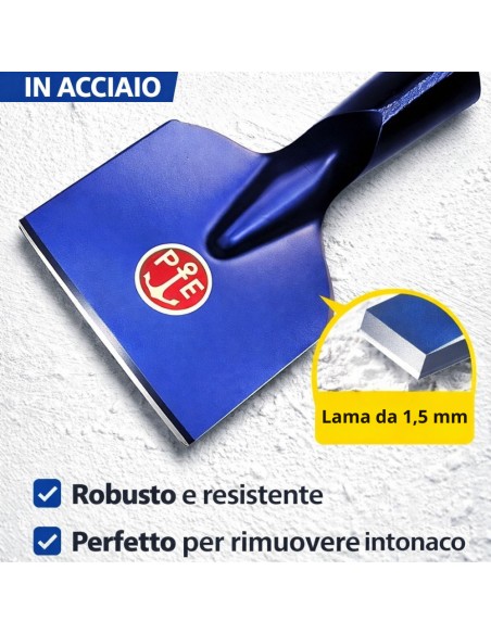 Raschietto Da Muro 10 cm  Lama 1,5 mm Con Predisposizione Per Asta 