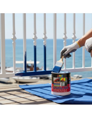 Smalto Sintetico Blu 537 Ral 5017 Marino Lucido Per Legno E Ferro