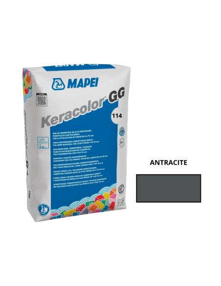 Keracolor GG Mapei Stucco Per Fughe A Grana Grossa Antracite 114 Da 25 kg