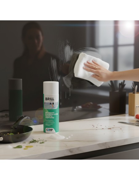 Brill Schiuma 400 ml Detergente Brillantante In Schiuma Per vetri E Superfici