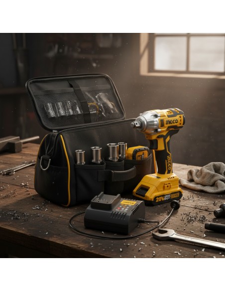 Avvitatore Ad Impulsi 20V Con 2 Batterie 1 Caricabatterie E Borsa In Tela