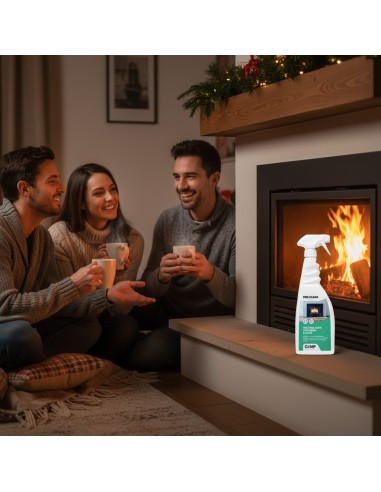 Fire Clean 750 ml Pulitore Decarbonizzante Vetri E Superfici Di Camini E Stufe