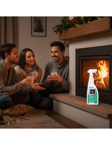 Fire Clean 750 ml Pulitore Decarbonizzante Vetri E Superfici Di Camini E Stufe