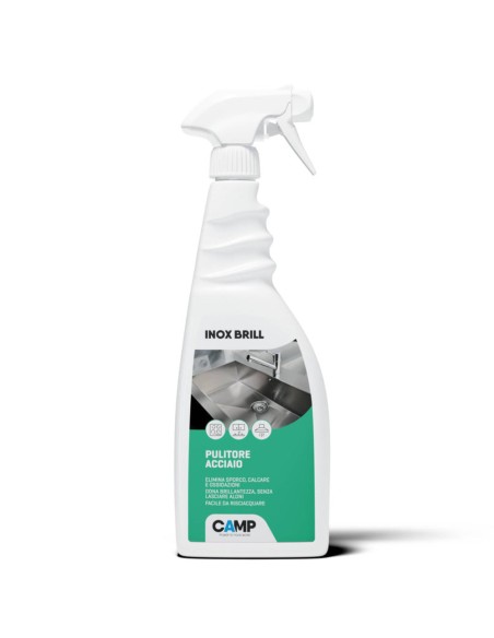 Inox Brill 750 ml Pulitore Lucidante E Protettivo Per Superfici In Acciaio 