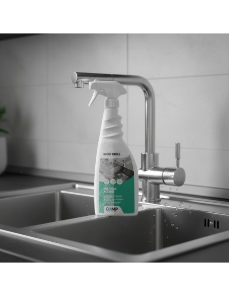Inox Brill 750 ml Pulitore Lucidante E Protettivo Per Superfici In Acciaio 