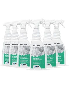 KIT 6 Brill Vetri Da 750 ml Detergente Brillantante Vetri 