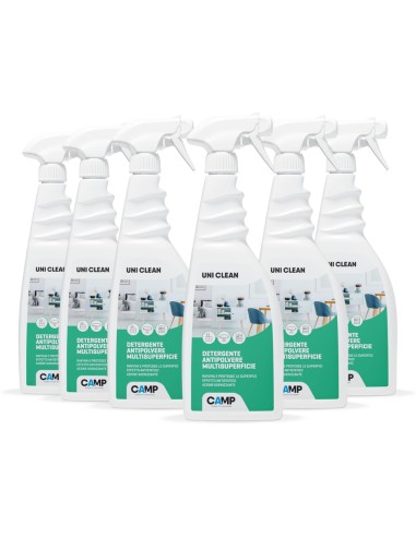 KIT 6 Uni Clean Da 750 ml Detergente Antipolvere Antistatico Multi Superficie