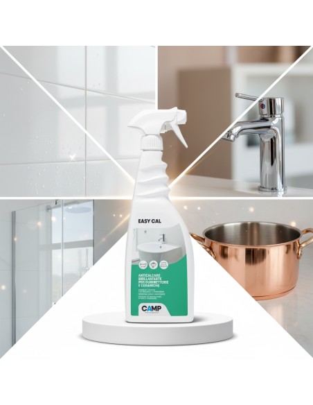 KIT 6 Easy Cal da 750 ml Spray Anticalcare Brillantante Antigoccia 