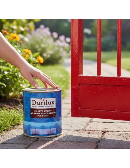 Durilux Smalto Sintetico Rosso 514 Ral 3000 Lucido A Rapida Essiccazione