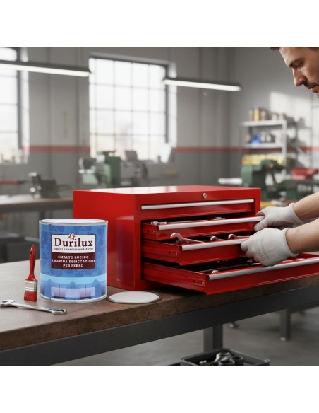 Durilux Smalto Sintetico Rosso 514 Ral 3000 Lucido A Rapida Essiccazione