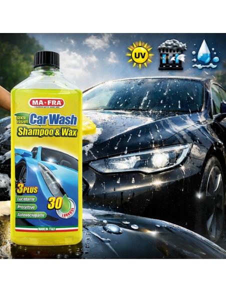 Car Wash Shampoo e Cera 1000 ml Per Lavaggio E Lucidatura Carrozzeria 