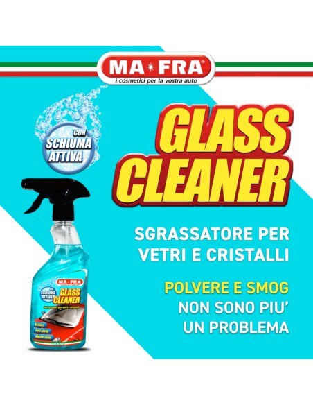 Glass Cleaner 500 ml Sgrassatore per Vetri e Cristalli Auto  